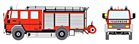 Loewe 4033 - H0 - Ford Cargo 1320 - LF 16 - Werksfeuerwehr FORD Niehl